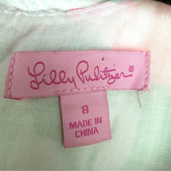 Lilly Pulitzer Cathy Shift Hibiscus Stroll Green Printed Cotton Mini Dress sz 8 - Picture 7 of 8
